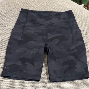 lululemon athletica Black Camo Bike Shorts